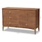 Baxton Studio Landis Mid-Century Ash Walnut Finished Wood 6-Drawer Dresser 193-11303-ZORO - alternate 4
